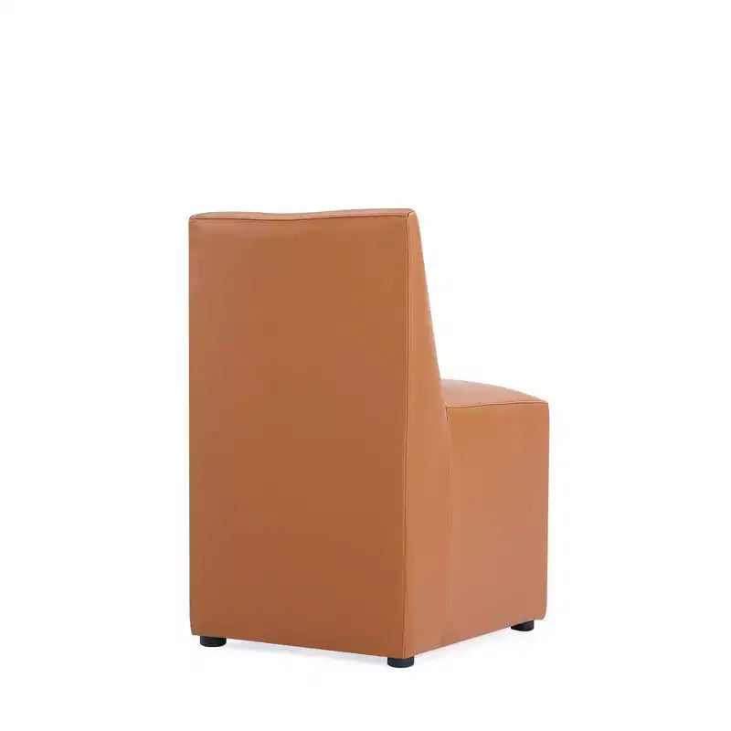Set of 2 Anna Modern Square Faux Leather Dining Chairs - Manhattan Comfort
