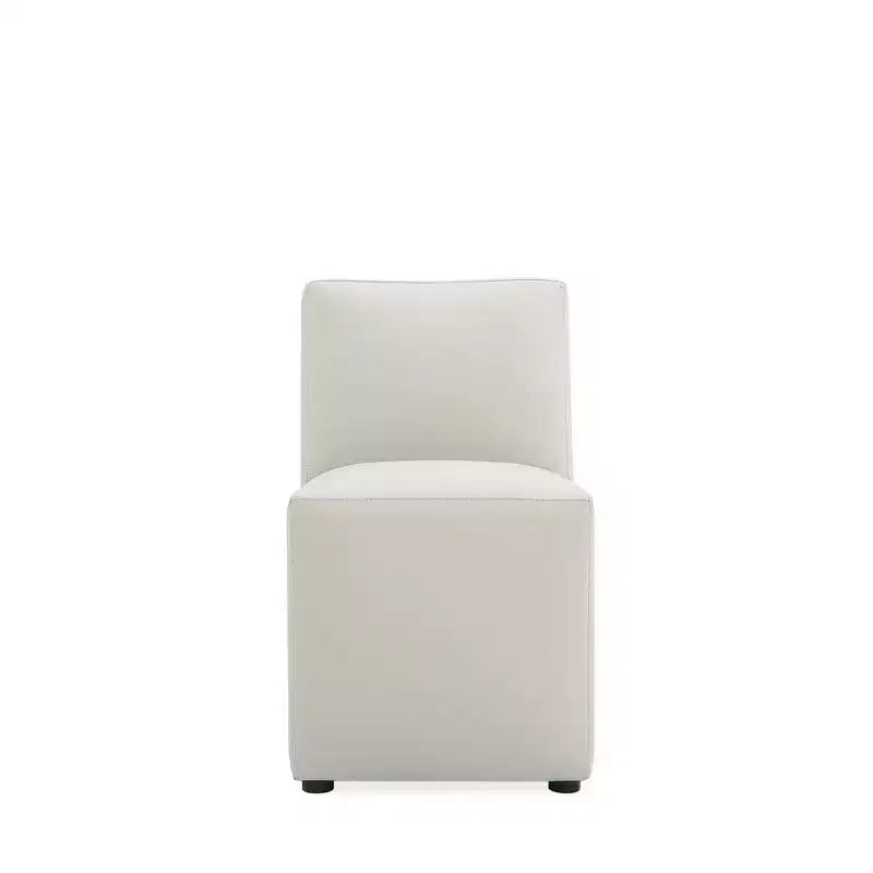 Set of 2 Anna Modern Square Faux Leather Dining Chairs - Manhattan Comfort