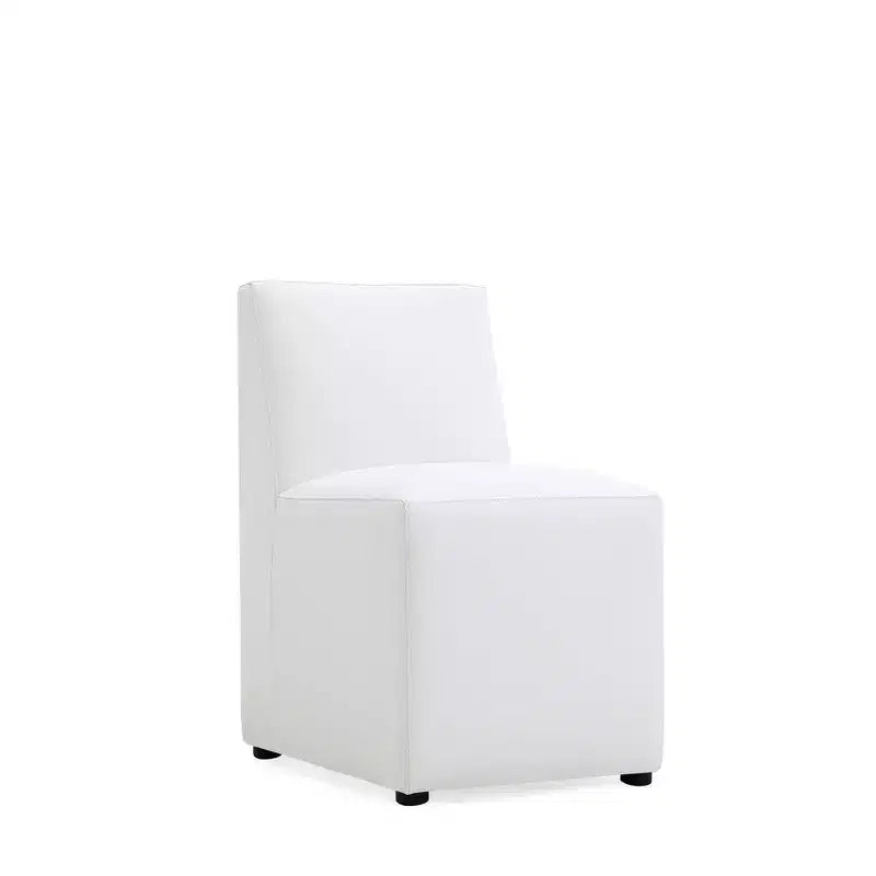 Set of 2 Anna Modern Square Faux Leather Dining Chairs - Manhattan Comfort