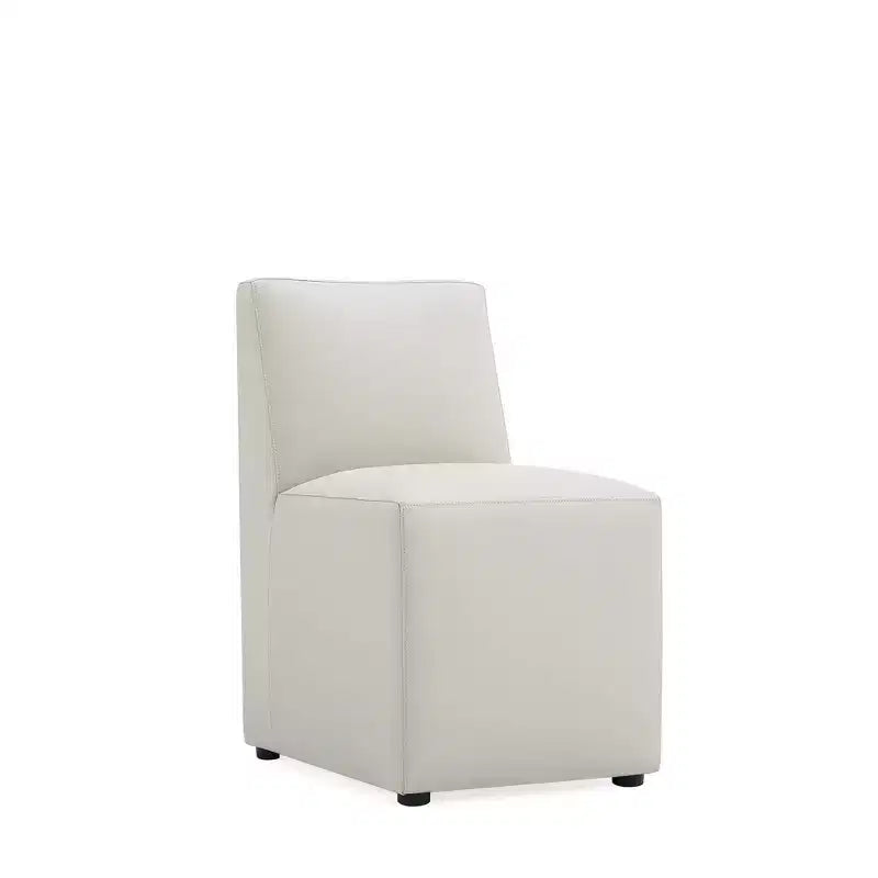 Set of 2 Anna Modern Square Faux Leather Dining Chairs - Manhattan Comfort