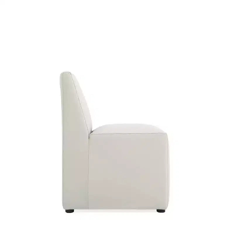 Set of 2 Anna Modern Square Faux Leather Dining Chairs - Manhattan Comfort