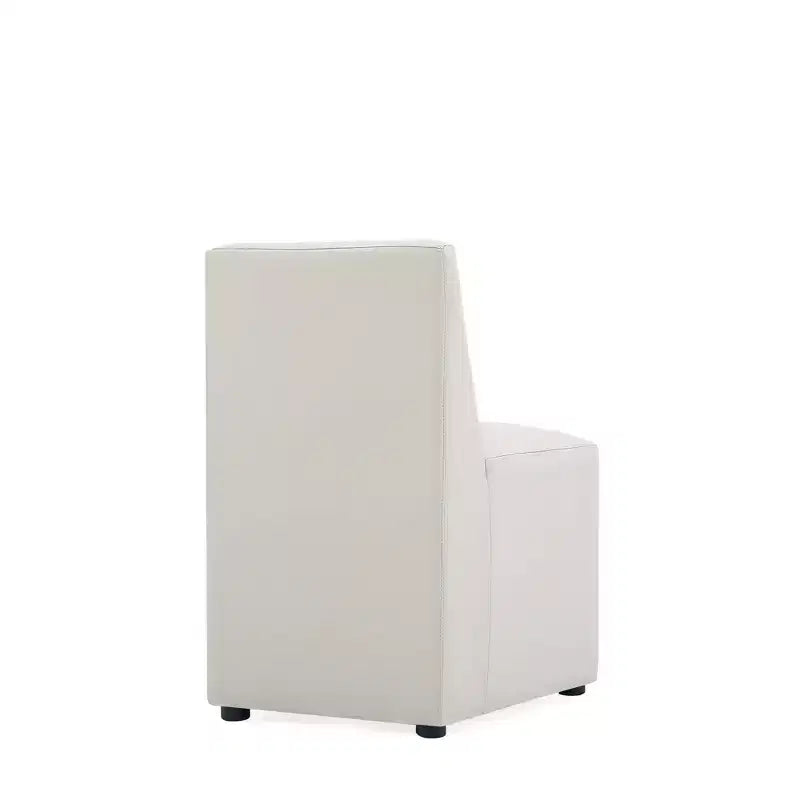 Set of 2 Anna Modern Square Faux Leather Dining Chairs - Manhattan Comfort
