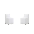 Set of 2 Anna Modern Square Faux Leather Dining Chairs - Manhattan Comfort