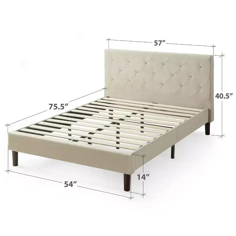 Shalini Upholstered Platform Bed Frame - Zinus