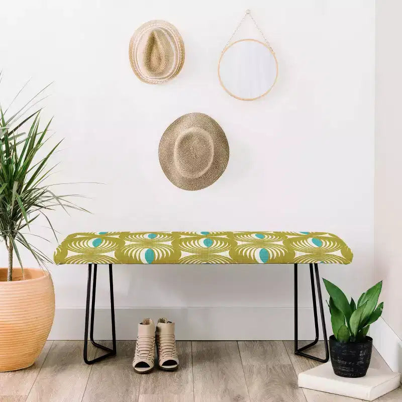 Heather Dutton Oculus Olive Green Bench - Deny Designs