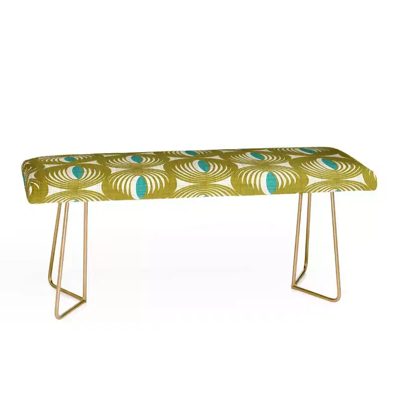 Heather Dutton Oculus Olive Green Bench - Deny Designs