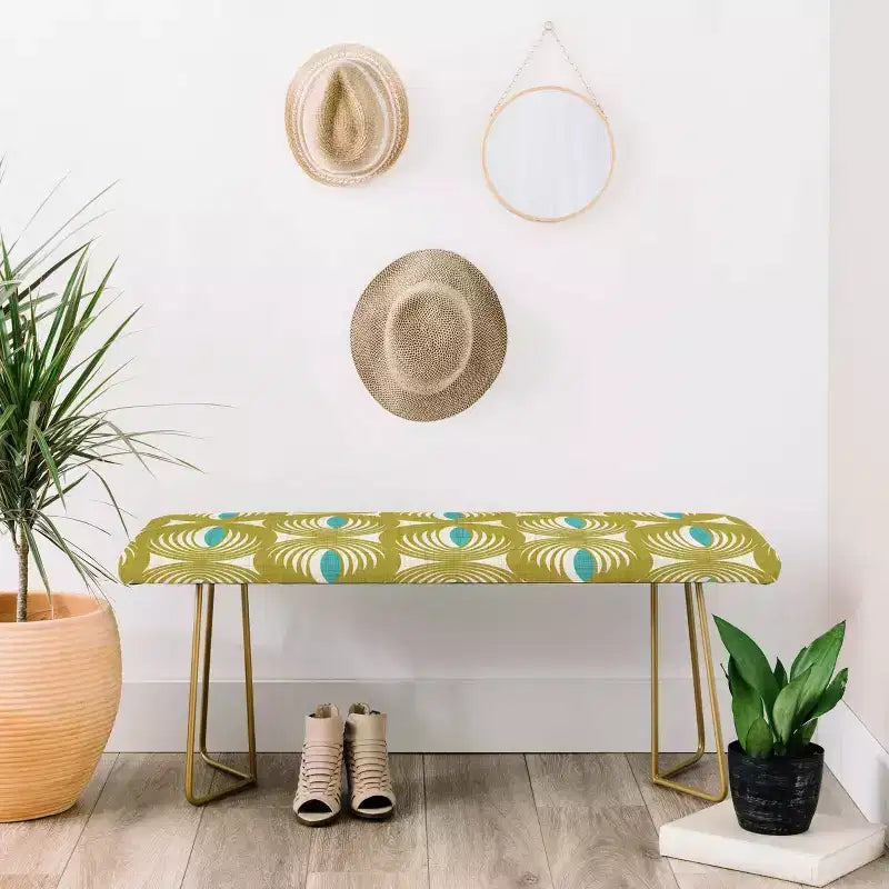 Heather Dutton Oculus Olive Green Bench - Deny Designs