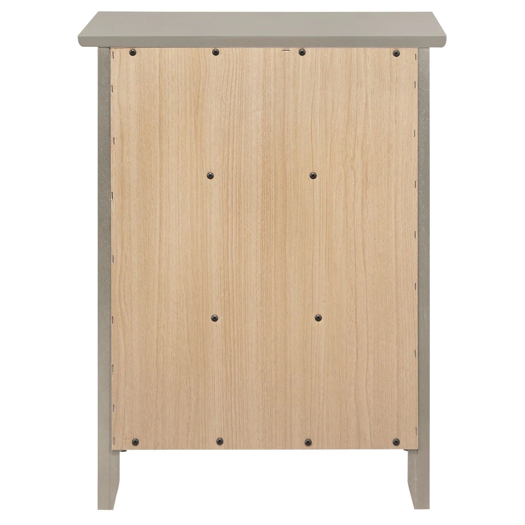 Table de chevet Daniel de style transitionnel en bois, à 3 tiroirs