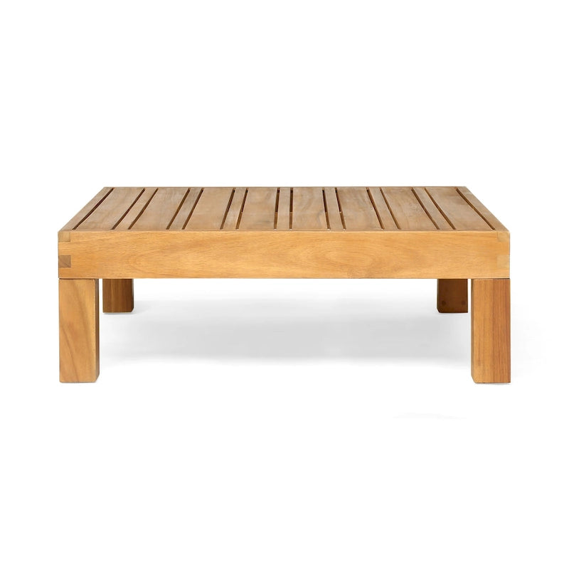 Oana, ensemble de canapés modulaires 9 pièces en bois d'acacia avec table basse, par Christopher Knight Home