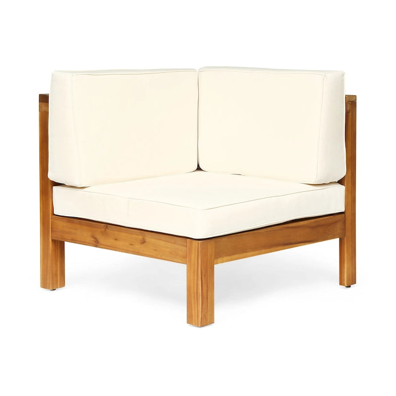 Oana, ensemble de canapés modulaires 9 pièces en bois d'acacia avec table basse, par Christopher Knight Home