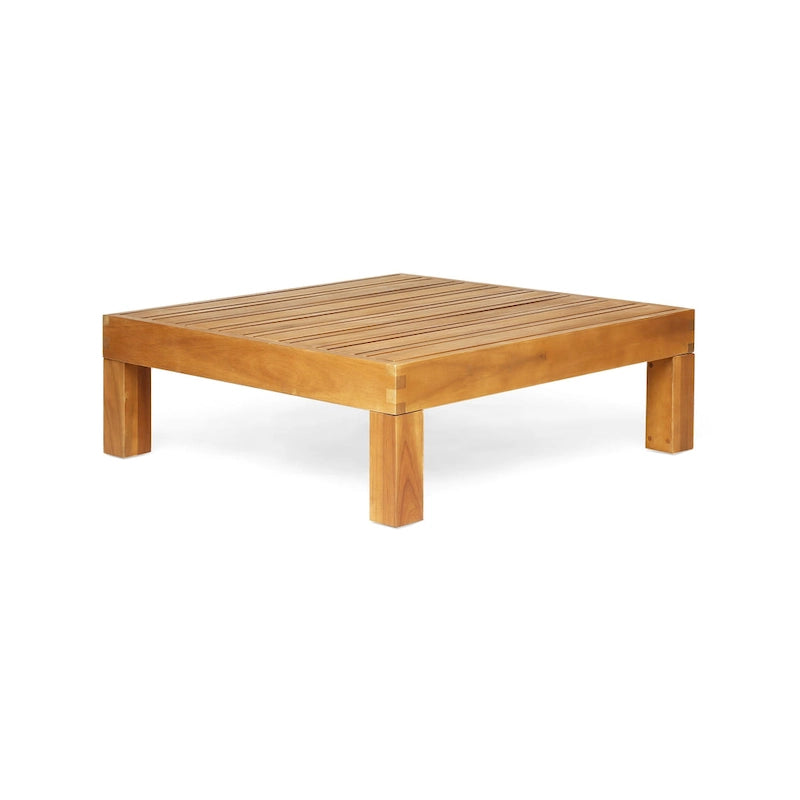 Oana, ensemble de canapés modulaires 9 pièces en bois d'acacia avec table basse, par Christopher Knight Home