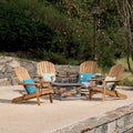 Ensemble 5 pièces de chaises Adirondack avec brasero Marrion par Christopher Knight Home