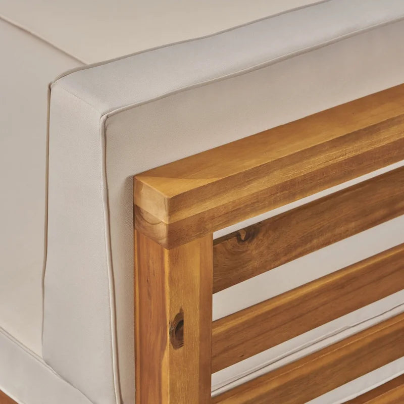 Canapé d'angle d'extérieur 7 places en bois d'acacia Oana par Christopher Knight Home