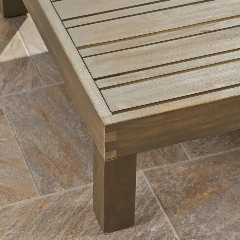 Canapé d'angle d'extérieur 7 places en bois d'acacia Oana par Christopher Knight Home