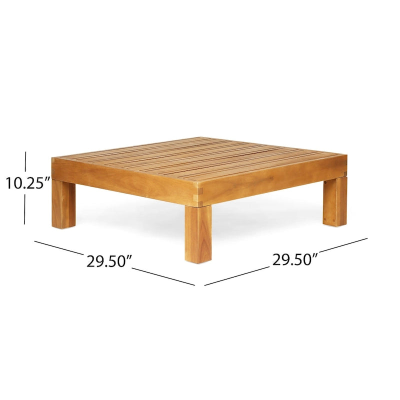 Canapé d'angle d'extérieur 7 places en bois d'acacia Oana par Christopher Knight Home