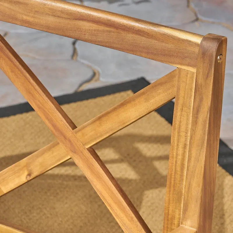 Ensemble de salle à manger d'extérieur 7 pièces en bois d'acacia Pines par Christopher Knight Home