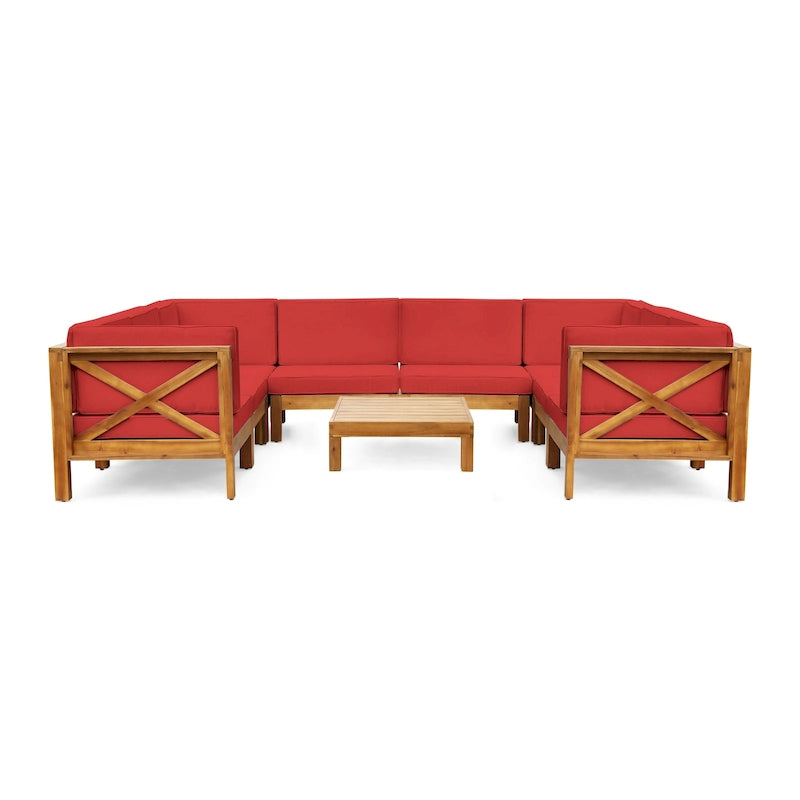Canapé d'angle d'extérieur Brava en bois d'acacia par Christopher Knight Home