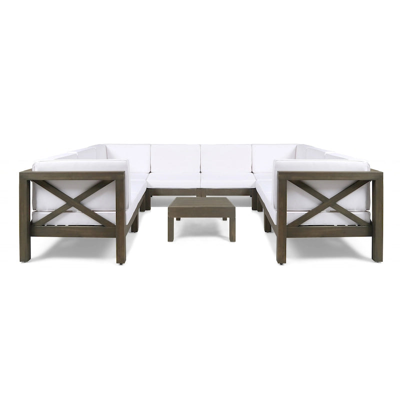 Canapé d'angle d'extérieur Brava en bois d'acacia par Christopher Knight Home
