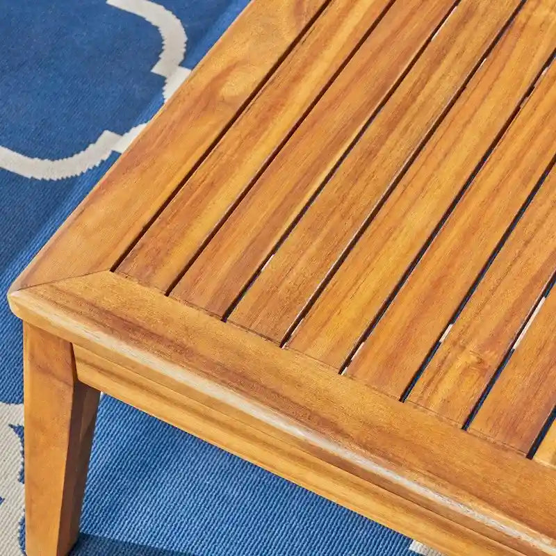 Canapé d'angle d'extérieur 9 places en bois d'acacia Grenada par Christopher Knight Home