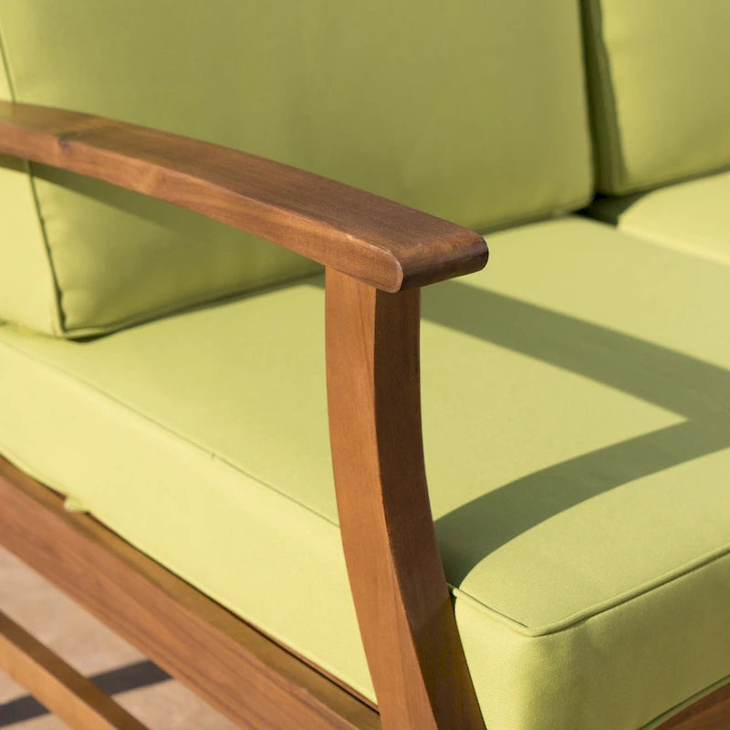 Ensemble de conversation extérieur 7 pièces en bois d'acacia Perla par Christopher Knight Home
