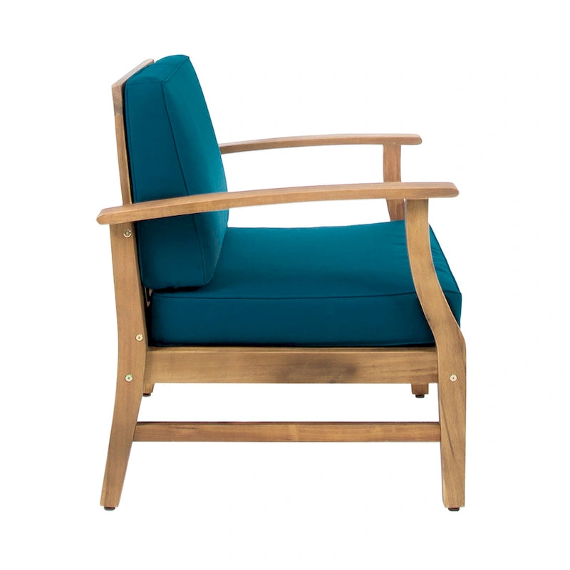 Ensemble de conversation extérieur 7 pièces en bois d'acacia Perla par Christopher Knight Home