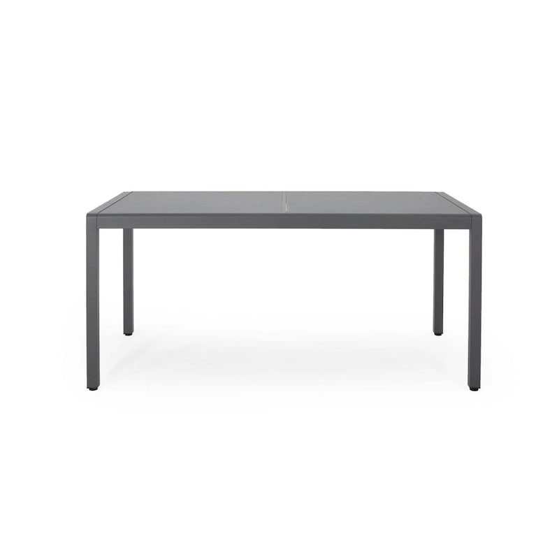 Ensemble de salle à manger d'extérieur 7 pièces Gaven en verre trempé et aluminium par Christopher Knight Home