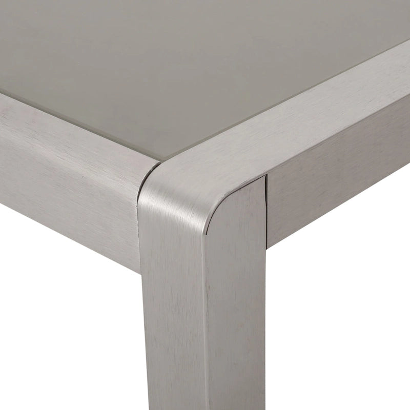 Ensemble de salle à manger d'extérieur 7 pièces Gaven en verre trempé et aluminium par Christopher Knight Home
