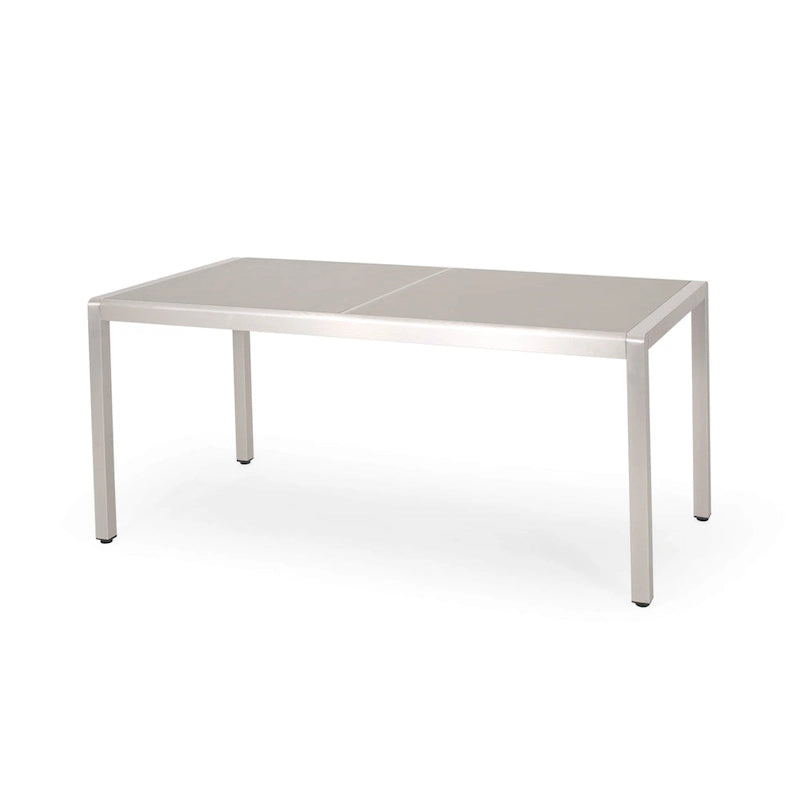 Ensemble de salle à manger d'extérieur 7 pièces Gaven en verre trempé et aluminium par Christopher Knight Home