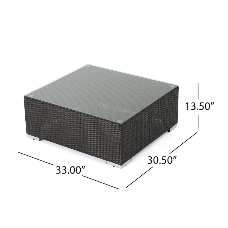 Christopher Knight Home Santa Rosa, ensemble de 7 meubles de jardin modulables en osier