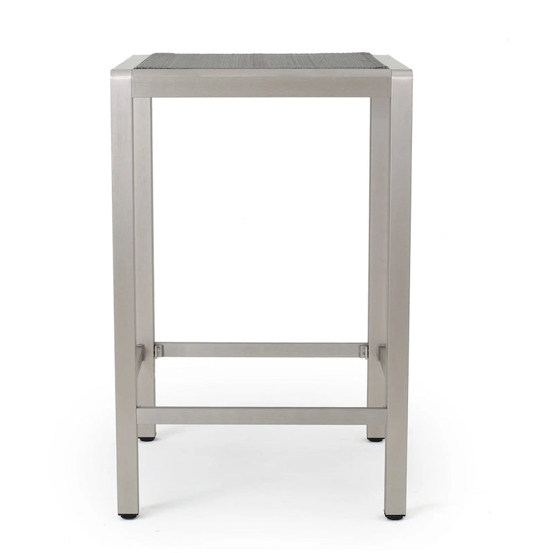 Ensemble de bar carré d'extérieur 5 pièces en aluminium Cape Coral par Christopher Knight Home