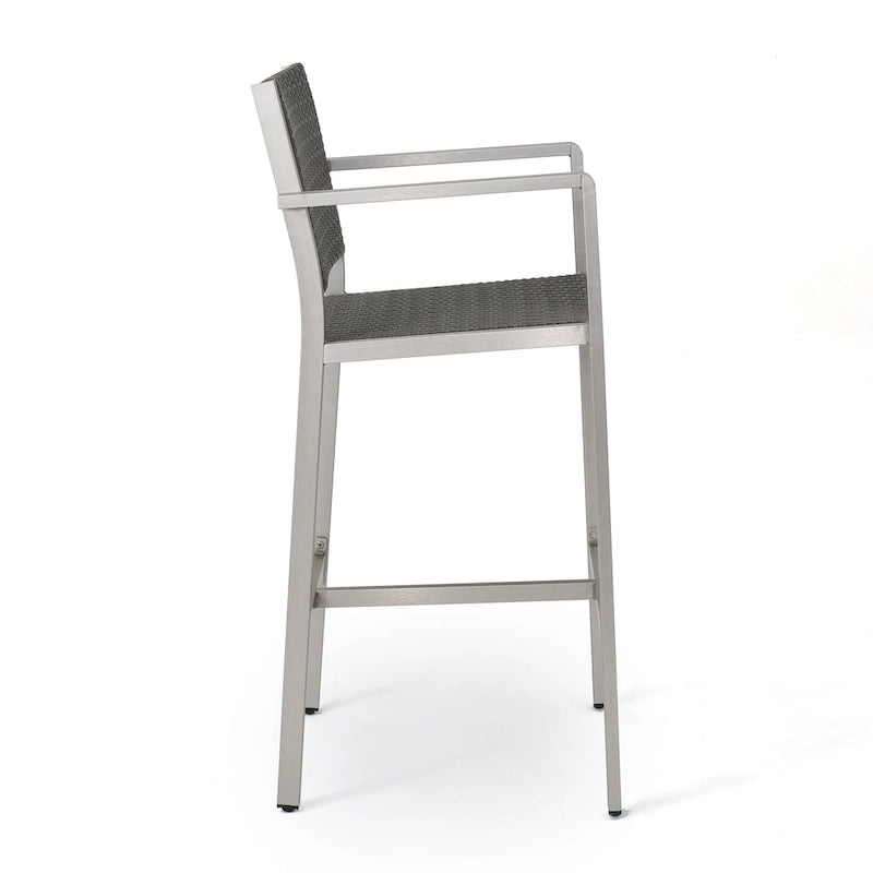 Ensemble de bar carré d'extérieur 5 pièces en aluminium Cape Coral par Christopher Knight Home