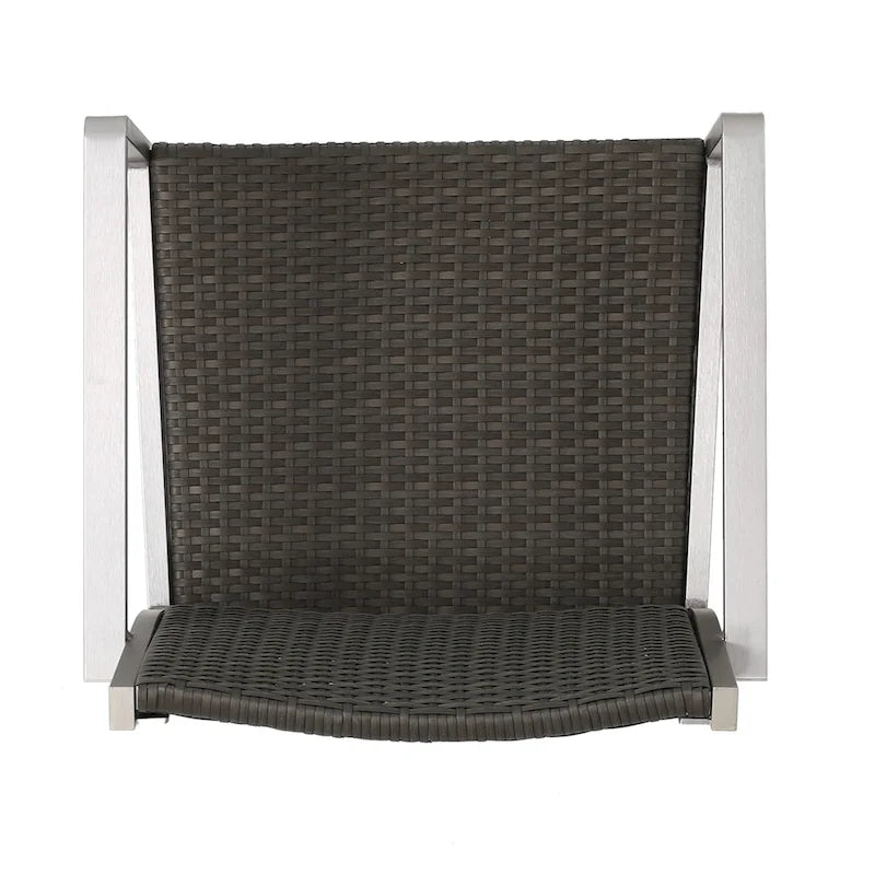 Ensemble de bar carré d'extérieur 5 pièces en aluminium Cape Coral par Christopher Knight Home