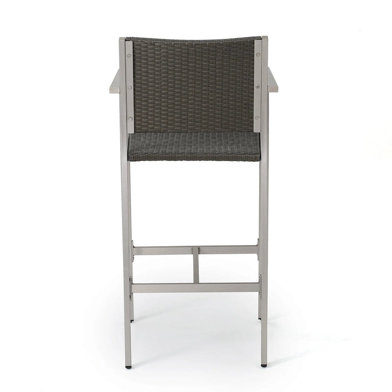 Ensemble de bar carré d'extérieur 5 pièces en aluminium Cape Coral par Christopher Knight Home