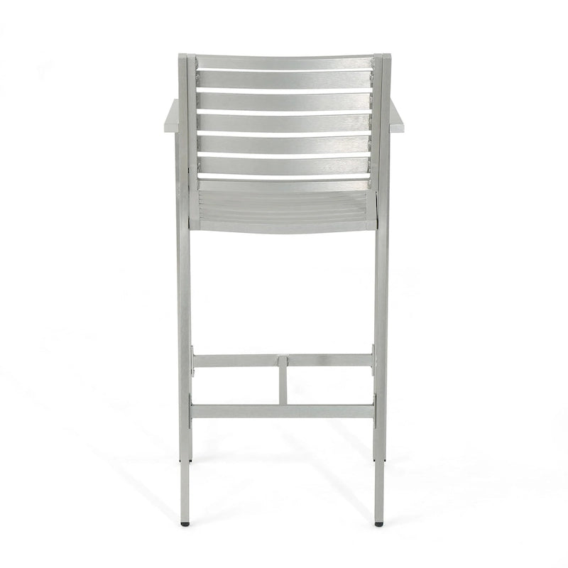 Ensemble de bar carré d'extérieur 5 pièces en aluminium Cape Coral par Christopher Knight Home