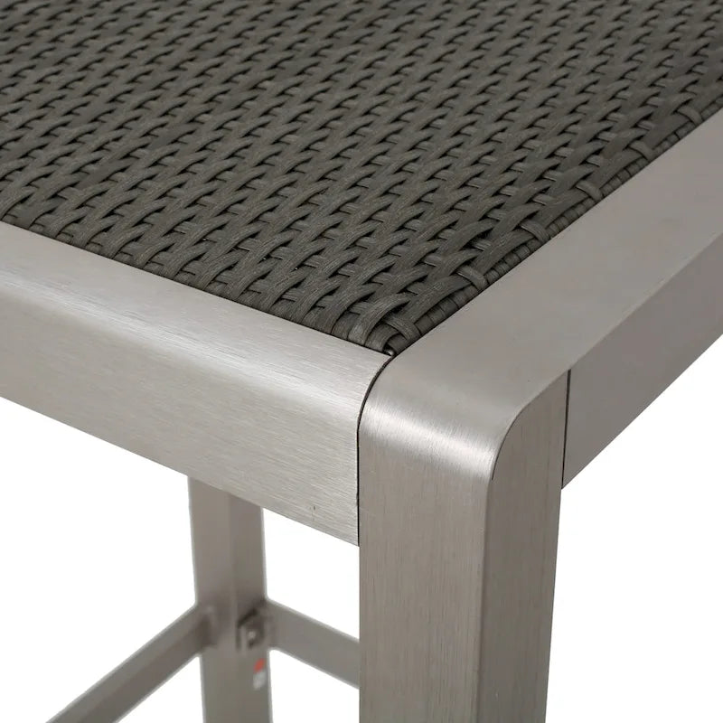 Ensemble de bar carré d'extérieur 5 pièces en aluminium Cape Coral par Christopher Knight Home