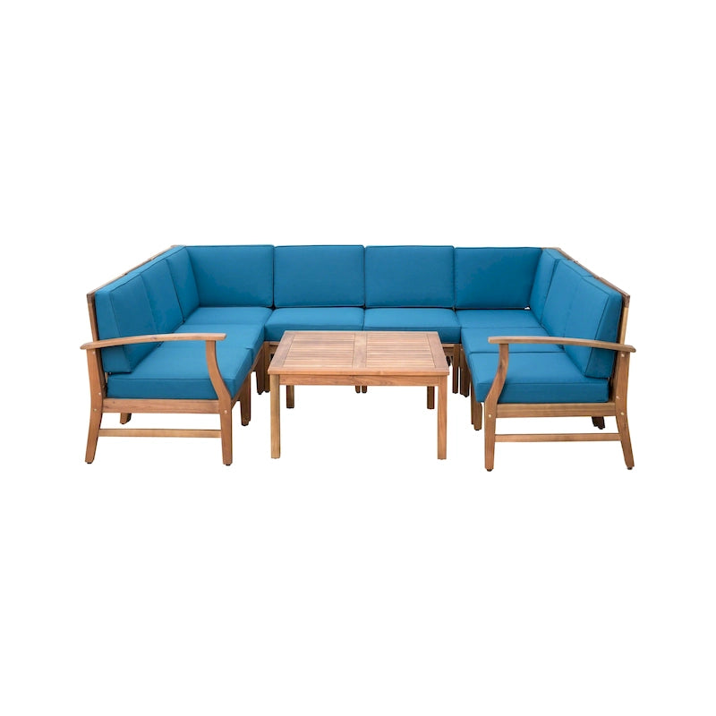 Ensemble de canapé d'angle 9 pièces Perla Outdoor par Christopher Knight Home