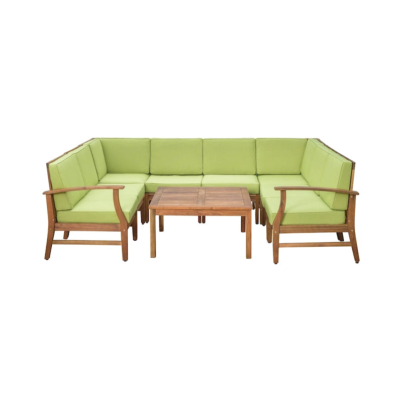 Ensemble de canapé d'angle 9 pièces Perla Outdoor par Christopher Knight Home