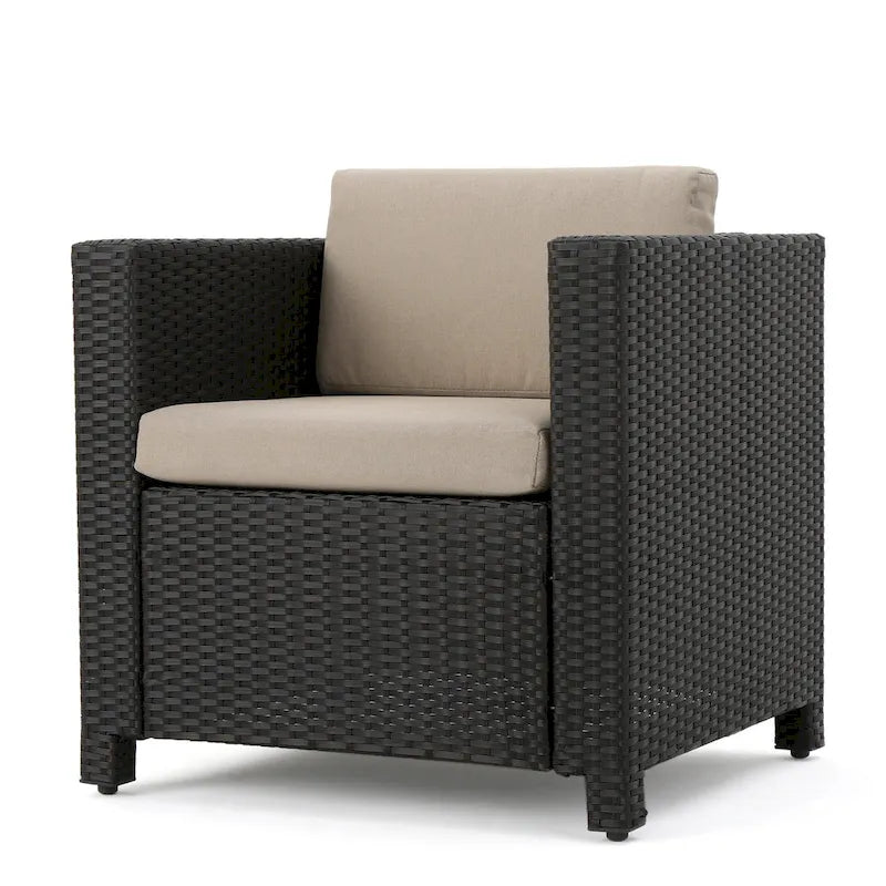 Salon de jardin 10 pièces en osier Puerta avec coussins par Christopher Knight Home