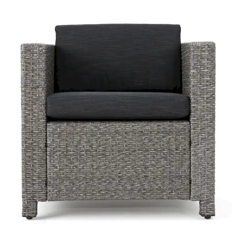 Salon de jardin 10 pièces en osier Puerta avec coussins par Christopher Knight Home