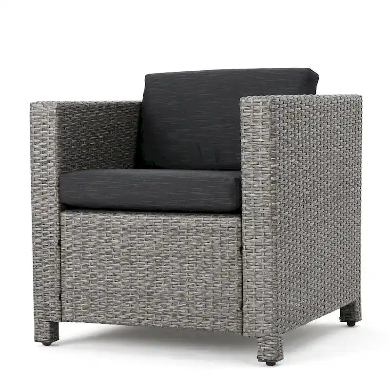 Salon de jardin 10 pièces en osier Puerta avec coussins par Christopher Knight Home