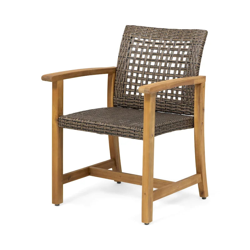 Ensemble de salle à manger d'extérieur 8 places en bois d'acacia Edgewood avec table extensible par Christopher Knight Home