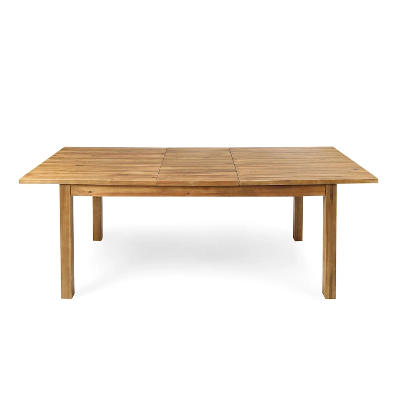 Ensemble de salle à manger d'extérieur 8 places en bois d'acacia Edgewood avec table extensible par Christopher Knight Home
