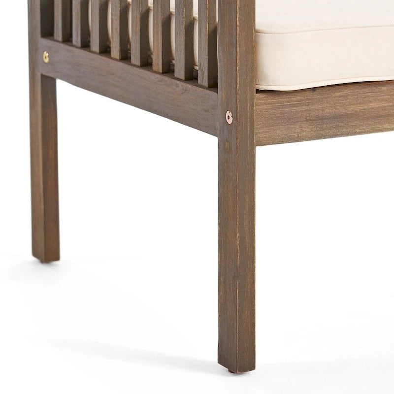 Ensemble de conversation en acacia 5 pièces Carolina Outdoor de Christopher Knight Home