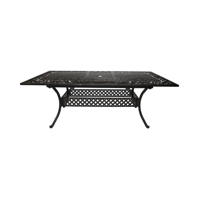 Table de salle à manger extensible en fonte d'aluminium Phoenix Outdoor 64 - 81 par Christopher Knight Home