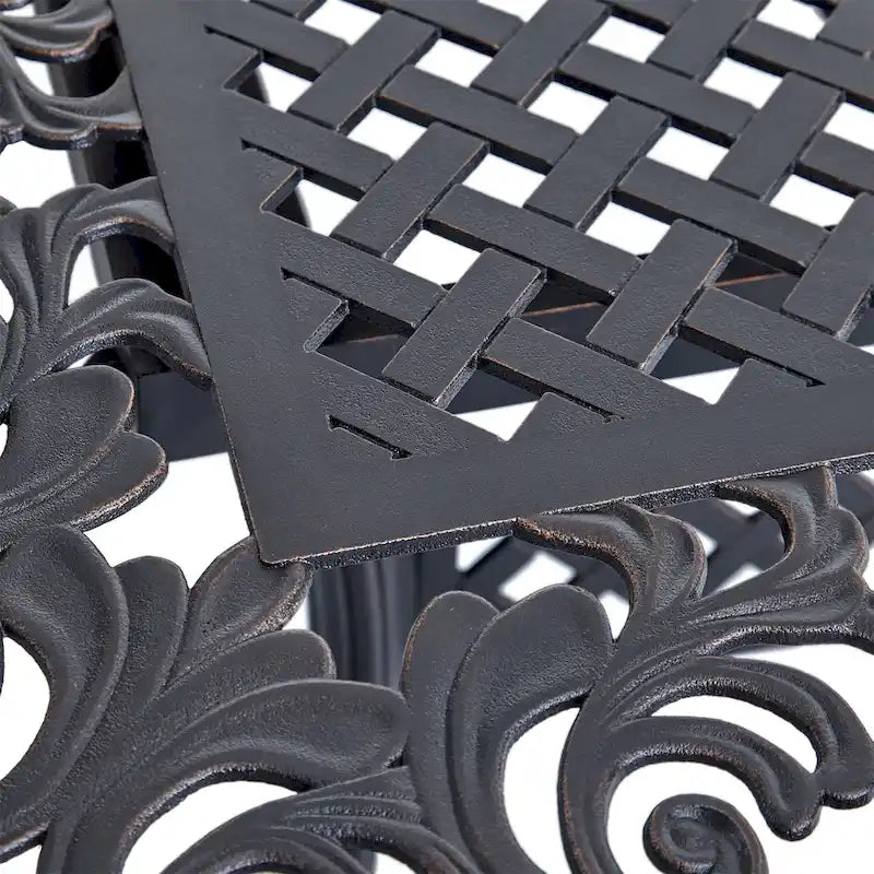 Table de salle à manger extensible en fonte d'aluminium Phoenix Outdoor 64 - 81 par Christopher Knight Home