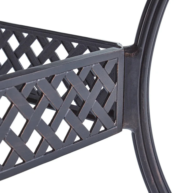 Table de salle à manger extensible en fonte d'aluminium Phoenix Outdoor 64 - 81 par Christopher Knight Home