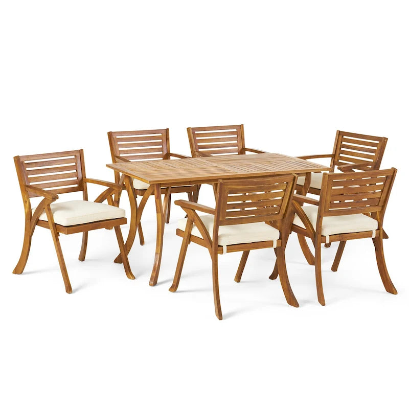 Ensemble de salle à manger 7 pièces en bois d'acacia Hermosa de Christopher Knight Home