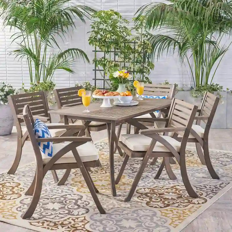 Ensemble de salle à manger 7 pièces en bois d'acacia Hermosa de Christopher Knight Home