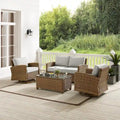 Crosley Bradenton 4Pc Swivel Rocker Conversation Set