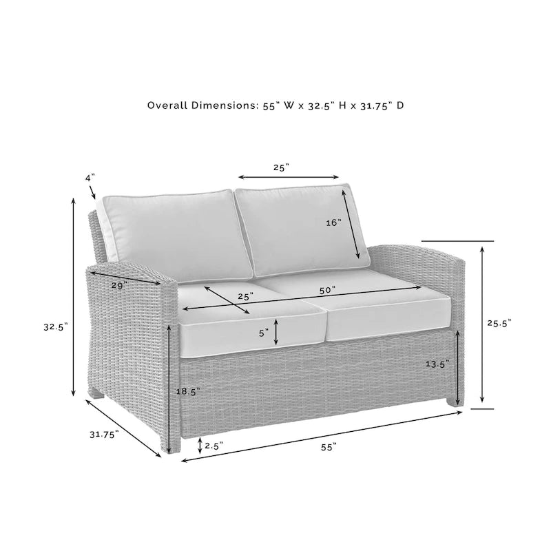 Crosley Bradenton Ensemble de conversation 4 pièces avec fauteuils pivotants à bascule